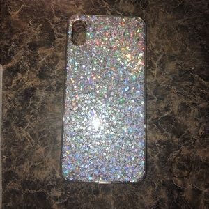 Silver Glitter Crystals Sequin Iphone XsMax Case